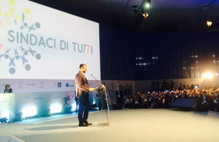 Antonio Decaro, sindaco di Bari, interviene all'assemblea dell'ANCI, che lo ha eletto presidente nell'ottobre del 2016 - https://www.facebook.com/antonio.decaro.5?fref=ts