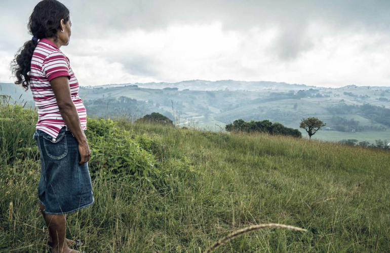 L'indigena lenca Julia Francisco Martínez: il marito è stato ucciso per aver difeso le terre ancestrali © Giles Clarke/Global Witness